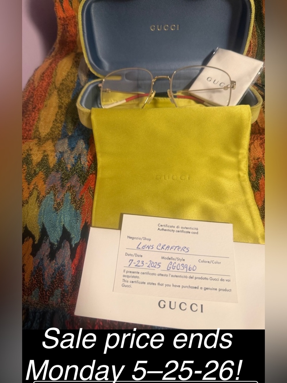 Gucci GG03960 unisex glasses
